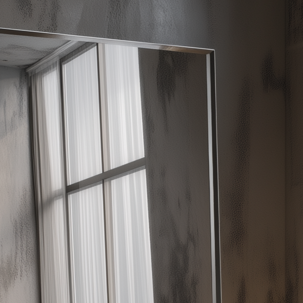 SOLA oversized mirror chrome close up