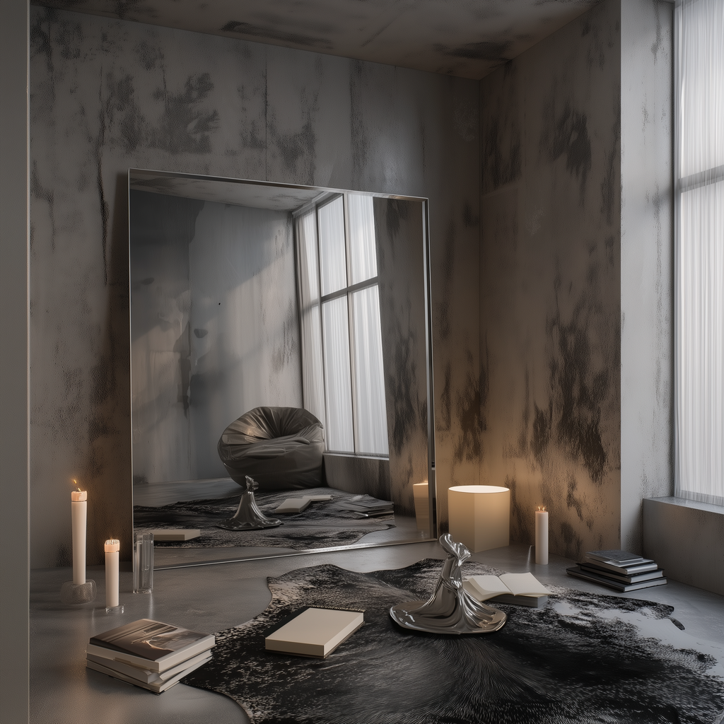 SOLA oversized mirror chrome side