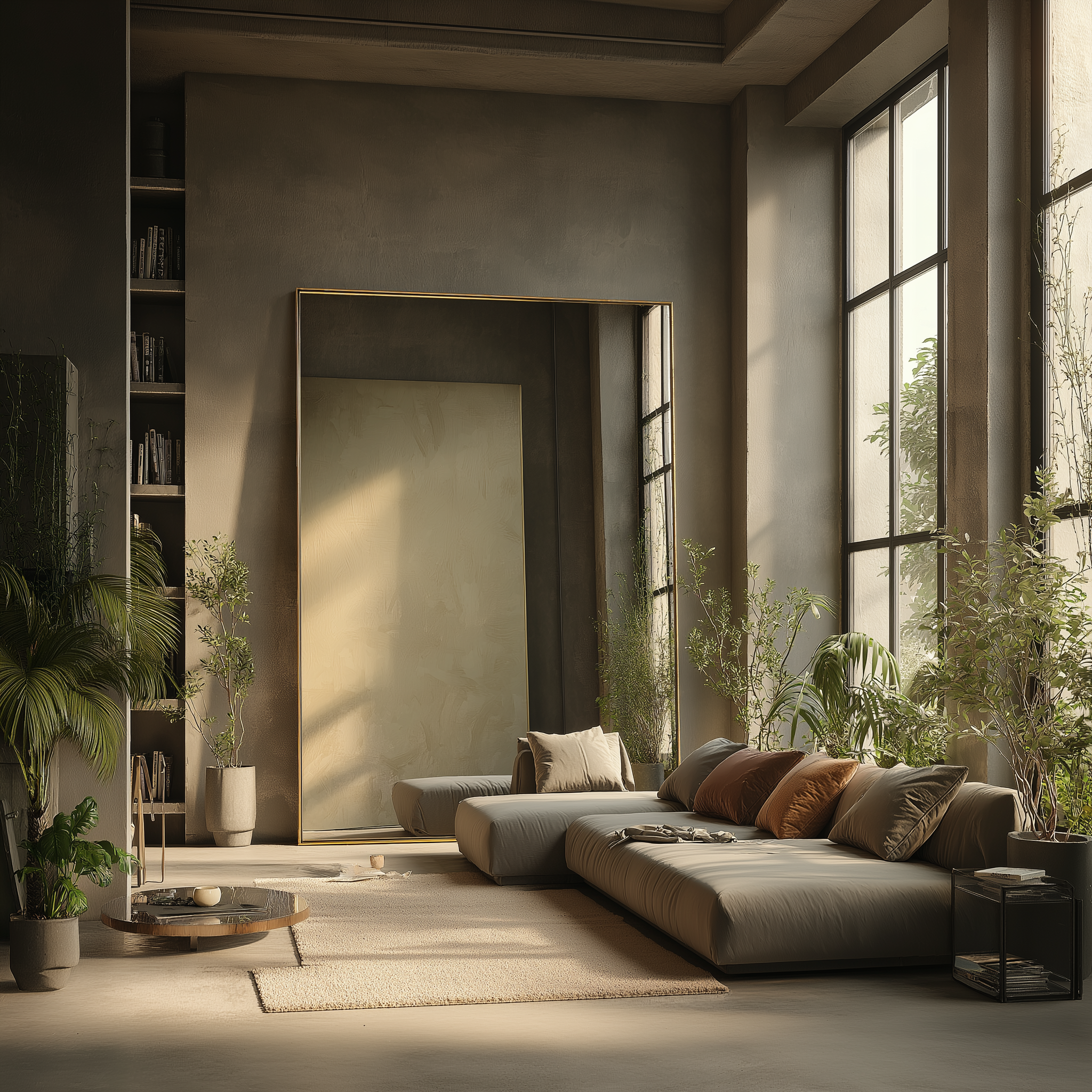 SOLA oversized mirror gold front